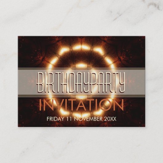 Love Lights Circle Pocket size Invitations (Devant)