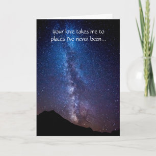 Love Lights Our Way Milky Way Stars Carte de voeux