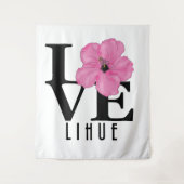 LOVE Lihue Hawaii Roze Wandkleed (Voorkant)