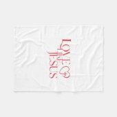 Love Like Jesus Button with Cross inside a Heart Fleece Deken (Voorkant (Horizontaal))