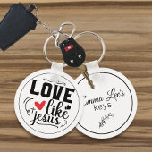 Love Like Jesus Religious Quote Customizable Sleutelhanger