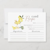 Love Limoncello Cocktail Vrijgezellenfeest Recept Kaart (Voorkant)