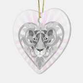 Love Lioness Locket (starburst)hartvormig versieri Keramisch Ornament (Links)