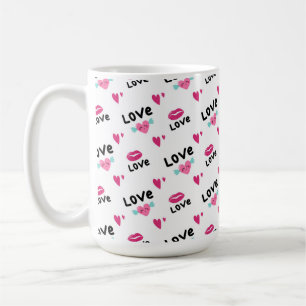 Love Lips and Hearts Coffee Mug