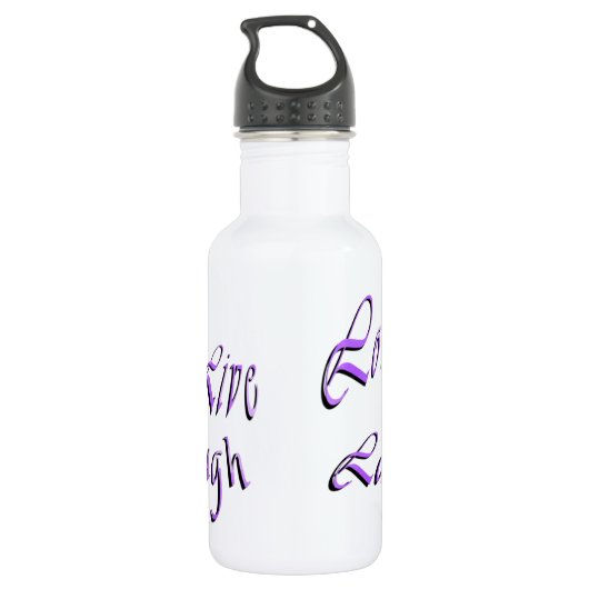 Love Live Laugh Logo, Bouteille d'eau réutilisable (Dos)