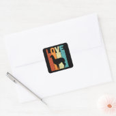 Love Llama Alpaca Vierkante Sticker (Envelop)