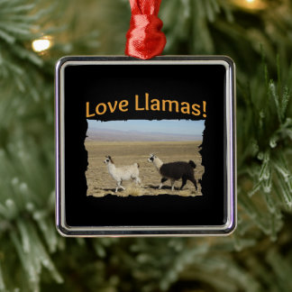 Love Llamas - Beste Vrienden Metalen Ornament