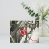 Love Lock - Briefkaart (Staand voorkant)