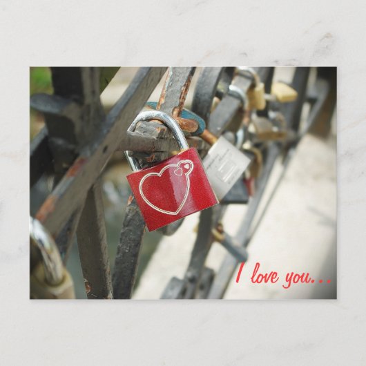 Love Lock - Briefkaart (Voorkant)