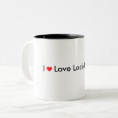 Love Lockching Tweekleurige Koffiemok (Voorkant links)