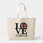 LOVE Londen Grote Tote Bag (Achterkant)