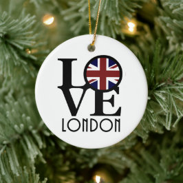 LOVE London (vlag van het Verenigd Koninkrijk) Keramisch Ornament