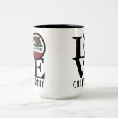 LOVE Long Beach California 15oz Tweekleurige Koffiemok (Center)