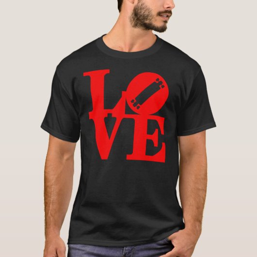 love_longboard_red t-shirt (Voorkant)