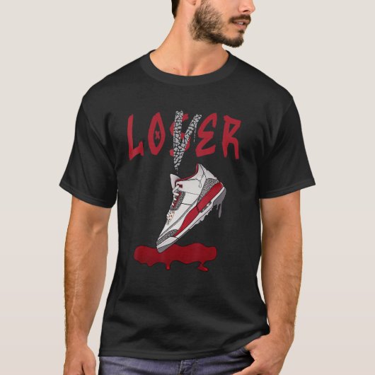 Love Loser 3s Ripping to match Kardinaal Basketbal T-shirt (Voorkant)