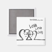 Love Love Love Magneet (Voorkant / Achterkant)