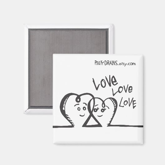 Love Love Love Magneet (Voorkant / Achterkant)