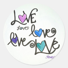 Love Love Love Ronde Sticker