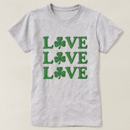 Love Love Love Shamrocks St Patrick's Day beroemd  T-shirt