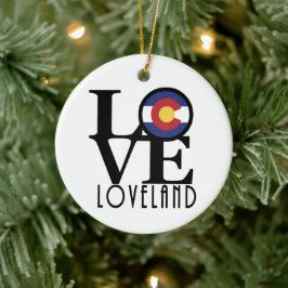 LOVE Loveland Colorado Keramisch Ornament