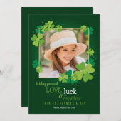 Love Luck en Laughter St. Patrick's Day Card Feestdagenkaart (Voorkant / Achterkant)