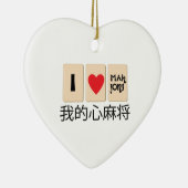 Love Mah Jong Keramisch Ornament (Rechts)