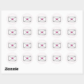 Love Mail Heart Envelope Snail Mail Ronde Sticker (Vel)