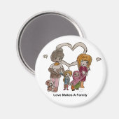Love Makes a Family van Ainsley—Magnet Magneet (Voorkant / Achterkant)