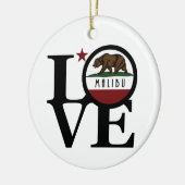 LOVE Malibu California Keramisch Ornament (Links)