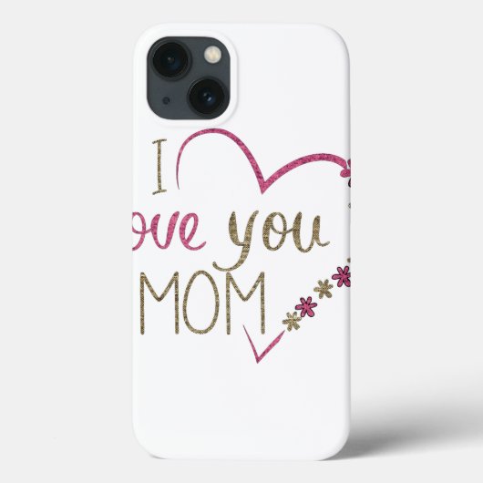 Love mama Moederdag Heart Case-Mate iPhone Case (Achterkant)