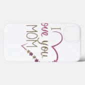 Love mama Moederdag Heart Case-Mate iPhone Case (Achterkant (horizontaal))
