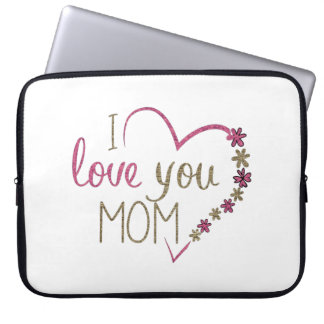 Love mama Moederdag Heart Laptop Sleeve