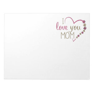 Love mama Moederdag Heart Notitieblok