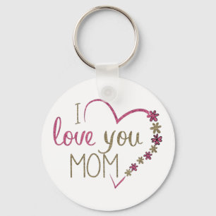 Love mama Moederdag Heart Sleutelhanger