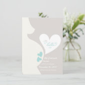 Love Maman's Tummy Twins Pregnancy Faire-part (Debout devant)