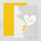 Love Maman's Tummy Twins Pregnancy Faire-part (Devant / Derrière)