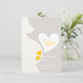 Love Maman's Tummy Twins Pregnancy Faire-part (Debout devant)