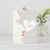 Love Maman's Tummy Twins Pregnancy Faire-part (Debout devant)