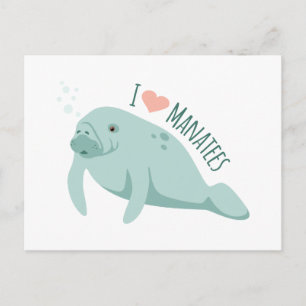 Love Manatees Briefkaart