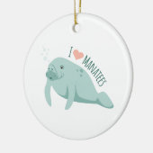 Love Manatees Keramisch Ornament (Links)
