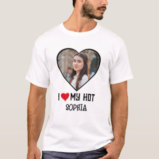Love Mannen T-shirt Ik hou van mijn Vriendin T-shi