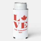 Love Maple Leaf Fun Canadian Custom Text Rood Wit (Seltzer Voorkant)