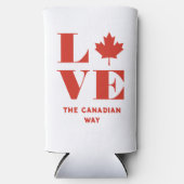 Love Maple Leaf Fun Canadian Custom Text Rood Wit (Voorkant)