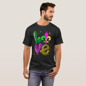 Love Mardi Gras Fleur De Lis Leopard New Orleans G T-shirt (Voorkant volledig)