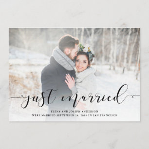 Love Mariage de script Faire-part avec photo
