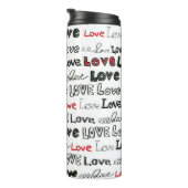 Love Marker Textuur Naadloze Achtergrond Thermosbeker (Geroteerd rechts)