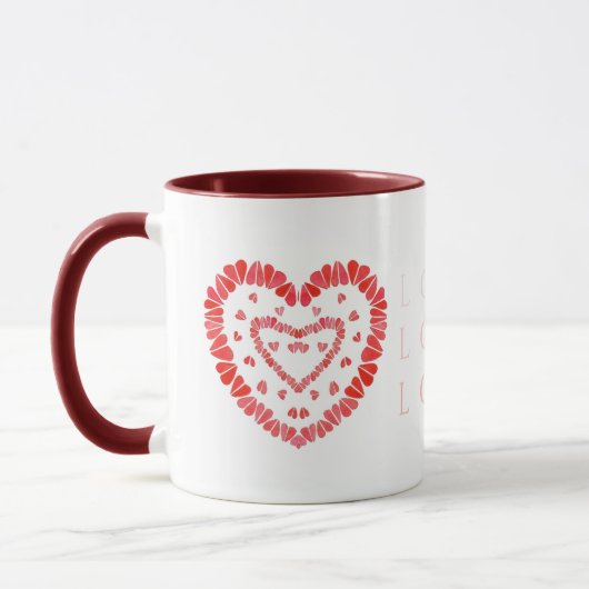 LOVE Maroon Combo Mug (Gauche)