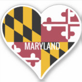 Love Maryland Flag Sticker (Voorkant)
