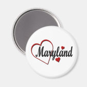 Love Maryland Hearts Magneet (Voorkant / Achterkant)