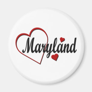 Love Maryland Hearts Magneet